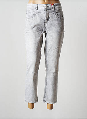 Jeans coupe slim gris STREET ONE pour femme