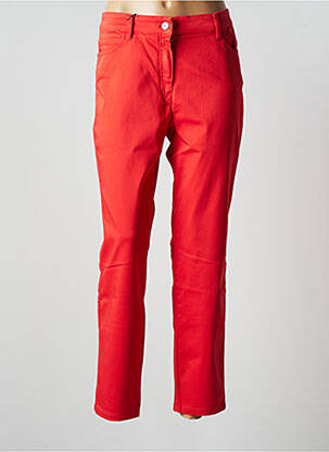 Pantalon droit stretch taille normale rouge OLSEN femme