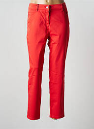Pantalon droit stretch taille normale rouge OLSEN femme
