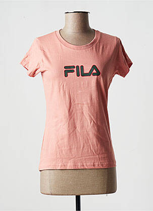 T-shirt coupe droite manches courtes rose FILA femme