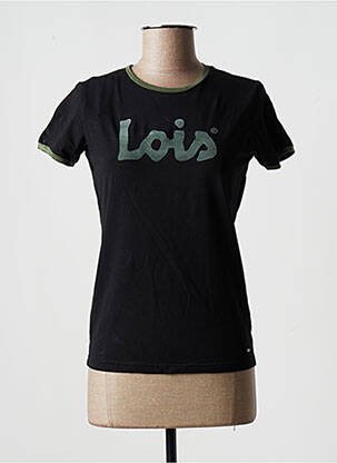 T-shirt coupe droite manches courtes noir LOIS femme