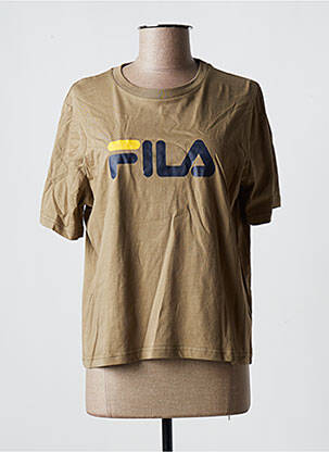 T-shirt coupe droite manches courtes vert FILA femme