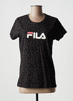 T-shirt coupe droite manches courtes noir FILA femme