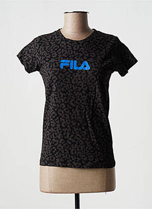 T-shirt coupe droite manches courtes noir FILA femme
