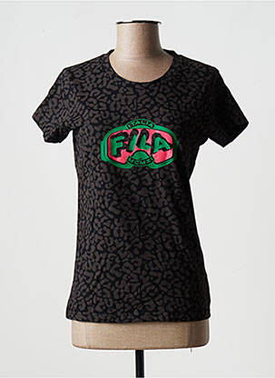 T-shirt coupe droite manches courtes noir FILA femme