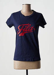 T-shirt coupe droite manches courtes bleu FILA femme
