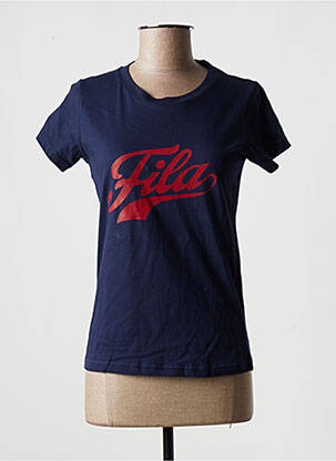 T-shirt coupe droite manches courtes bleu FILA femme