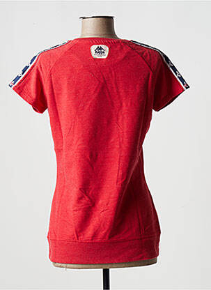 Sweat-shirt sérigraphie manches courtes rouge KAPPA femme