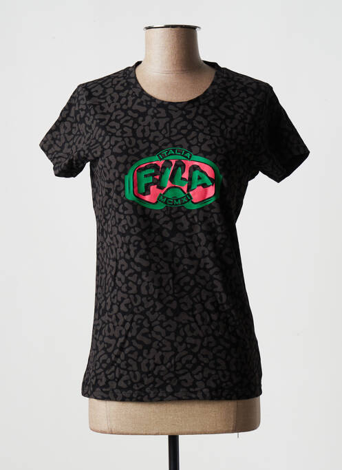 T-shirt coupe droite manches courtes noir FILA femme