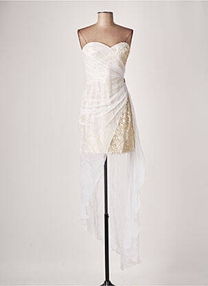 Robe courte sans manche sans manche beige AZZARO femme
