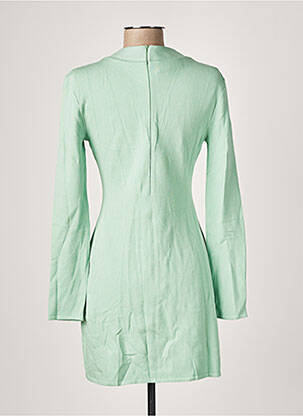 Robe courte fermeture zippée au dos manches longues vert AZZARO femme