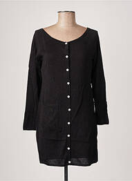 Robe pull coupe droite manches longues noir AZZARO femme