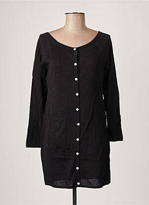 Robe pull coupe droite manches longues noir AZZARO femme