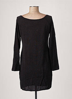 Robe pull coupe droite manches longues noir AZZARO femme
