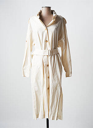 Trench tissage popeline a capuche beige TOMMY HILFIGER femme