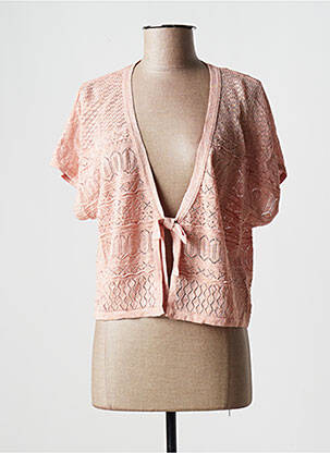 Gilet manches courtes resserrée sur le bas rose LE PETIT BAIGNEUR femme