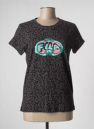 T-shirt coupe droite manches courtes noir FILA femme