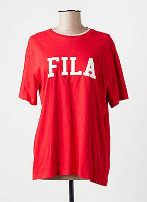 T-shirt coupe droite manches courtes rouge FILA femme