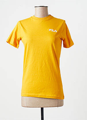 T-shirt stretch manches courtes jaune FILA femme