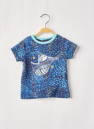T-shirt tissage jersey manches courtes bleu DU PAREIL AU MÊME garçon