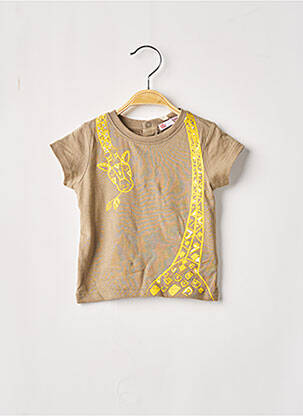 T-shirt fermeture pressionnée manches courtes beige DU PAREIL AU MÊME garçon
