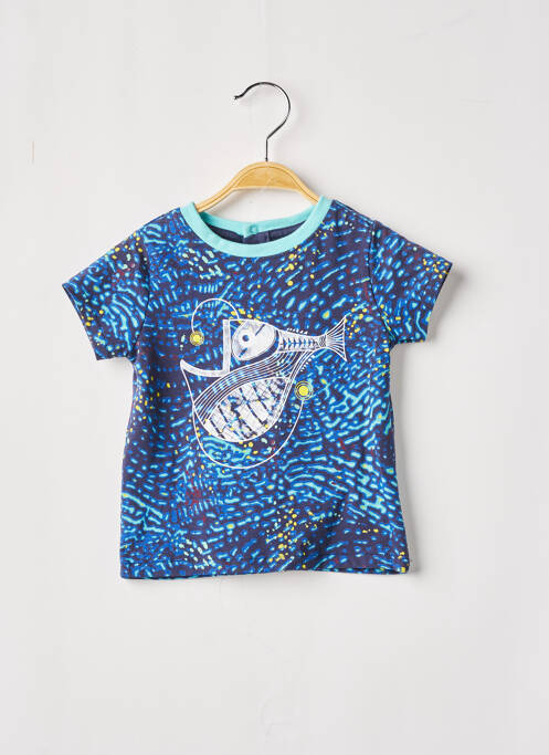T-shirt tissage jersey manches courtes bleu DU PAREIL AU MÊME garcon