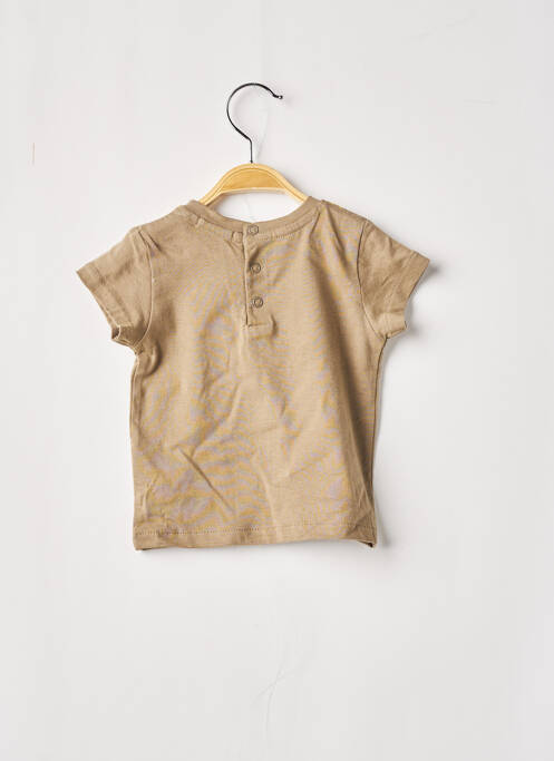 T-shirt fermeture pressionnée manches courtes beige DU PAREIL AU MÊME garcon