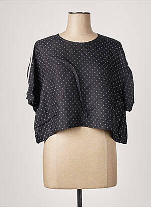 Blouse imprimé fantaisie manches courtes noir THE KOOPLES femme