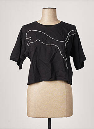 T-shirt col rond manches courtes noir PUMA X THE KOOPLES femme