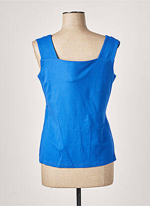 Top tissage jersey sans manche bleu PAUSE CAFE femme