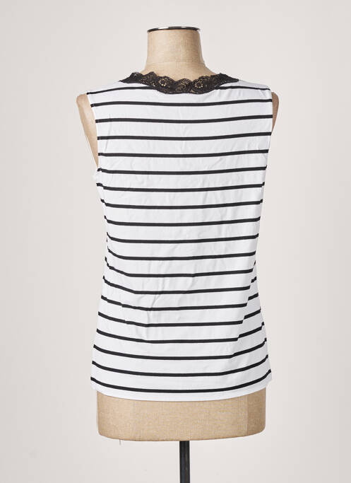 Top blanc PAUSE CAFE pour femme