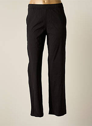 Pantalon droit taille élastique taille normale noir LAAGAM femme
