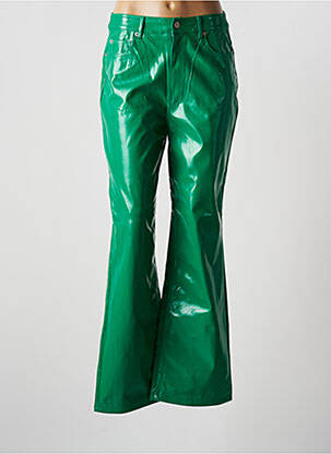 Pantalon droit taille haute taille haute vert JJXX femme