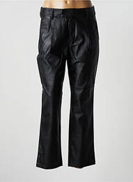 Pantalon chino fermeture zippée sous rabat avec crochet taille haute noir JJXX femme