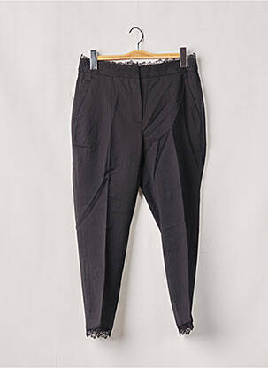 Pantalon 7/8 fermeture zippée sous rabat avec crochet taille normale noir THE KOOPLES femme