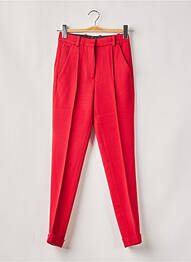 Pantalon slim stretch taille haute rouge THE KOOPLES femme