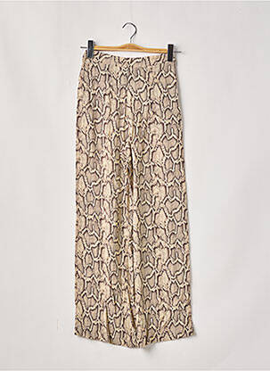 Pantalon large tissage crêpe taille haute beige THE KOOPLES femme