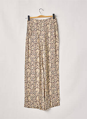 Pantalon large tissage crêpe taille haute beige THE KOOPLES femme