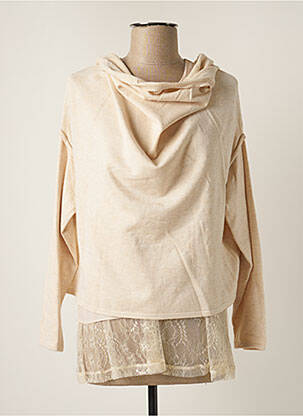 Pull tunique stretch manches longues rose ODEMAI femme