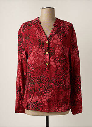 Blouse manches longues manches longues rouge ENTRACTE femme