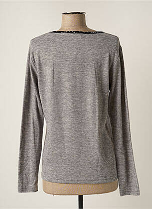 Pull tissage chiné manches longues gris TELMAIL femme