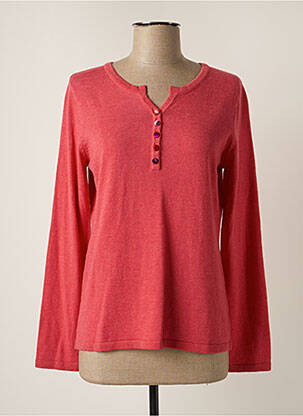 Pull tissage chiné manches longues rose GIORGIO BARBARA femme