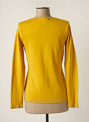 Pull coupe cintrée manches longues jaune GIORGIO BARBARA femme