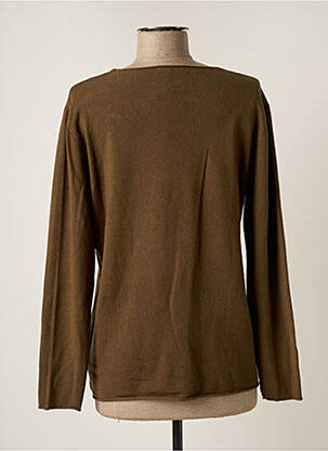 Pull coupe cintrée manches longues vert SMF femme