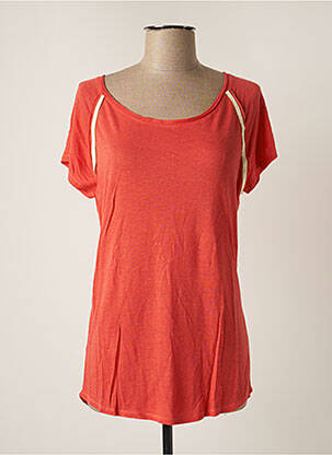 T-shirt stretch manches courtes orange BEST MOUNTAIN femme