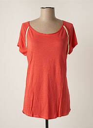 T-shirt stretch manches courtes orange BEST MOUNTAIN femme