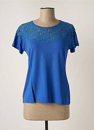 T-shirt bleu BLUE MONDE pour femme