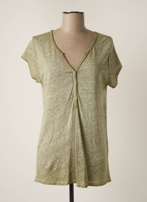 T-shirt vert MADE IN ITALY pour femme