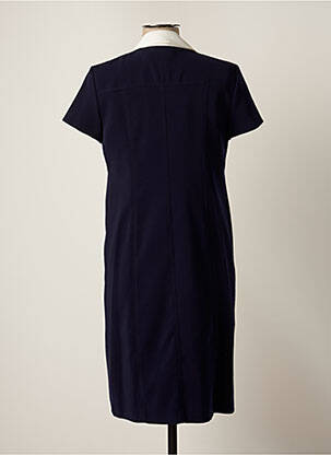 Robe mi-longue manches courtes manches courtes bleu SONIA K femme