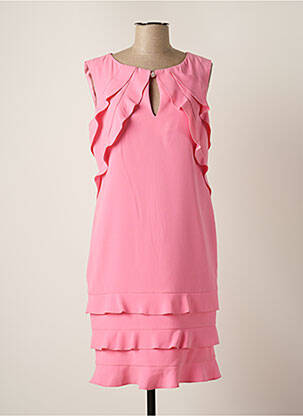 Robe mi-longue sans manche sans manche rose SONIA K femme